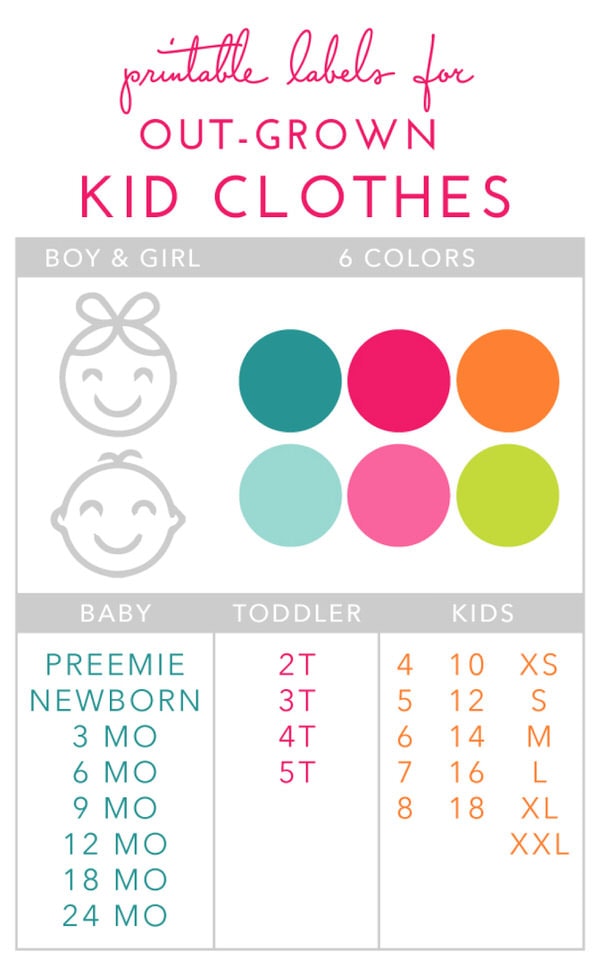 Printable Labels for Kids' Clothes Storage Boxes - The Homes I Have Made